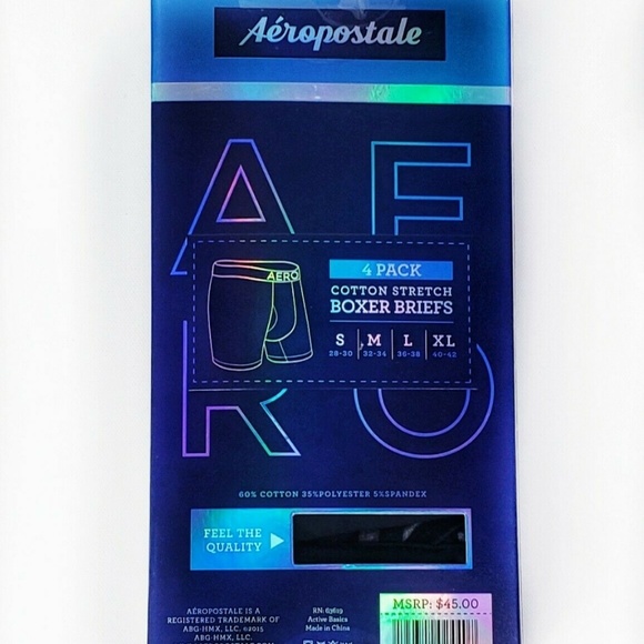 Sold AEROPOSTALE  Stretch Boxer Briefs 4 pack - - Picture 2 of 2